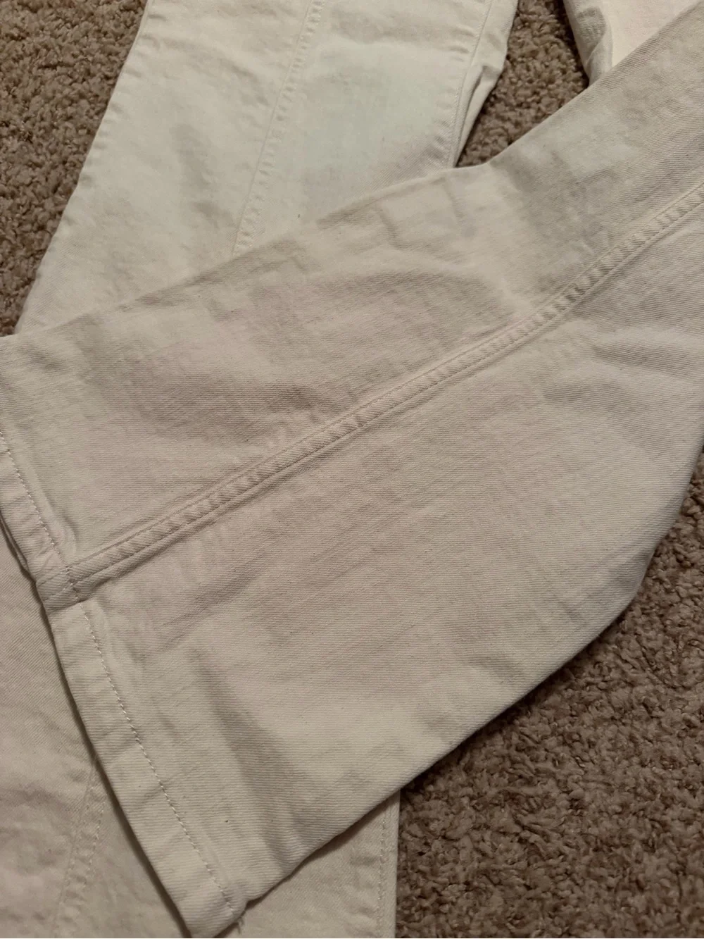 Marine layer Archive Flare Jeans In ecru white Size 2